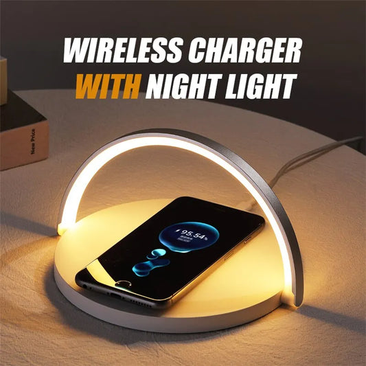 Multifunction Wireless Charger Pad, with touch night lamp